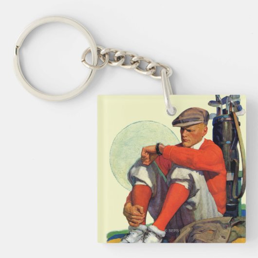 Golfer Kept Waiting Sleutelhanger (Voorkant)