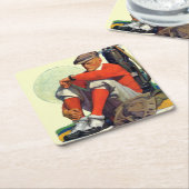 Golfer Kept Waiting Vierkante Kartonnen Onderzetter (Schuin)