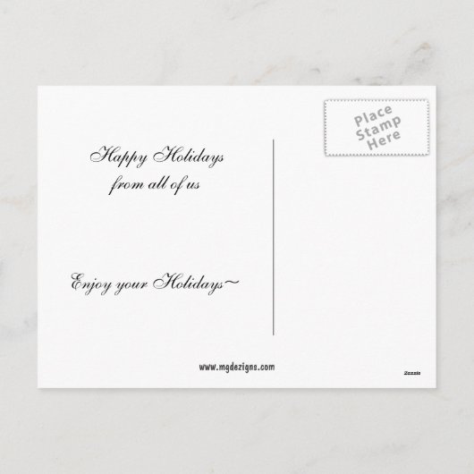 Golfer Kerst Kaarten Feestdagenkaart (Achterkant)