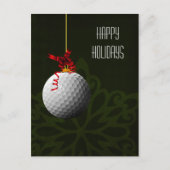 Golfer Kerst Kaarten Feestdagenkaart (Voorkant)