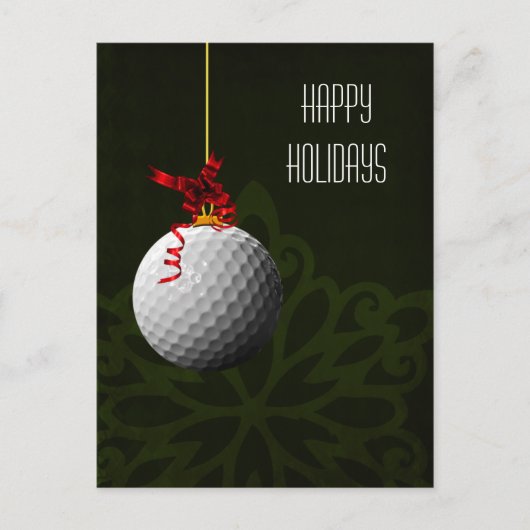Golfer Kerst Kaarten Feestdagenkaart (Voorkant)