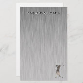 Golfer; Koel Briefpapier (Voorkant / Achterkant)