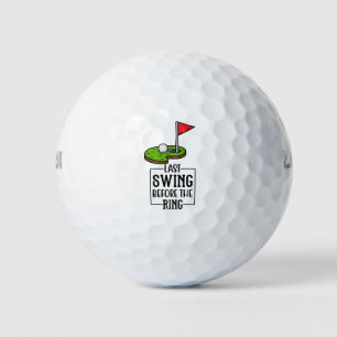 Golfer laatste schommel voor de ring golfballen