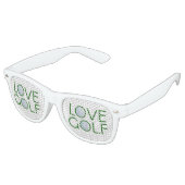 Golfer Love Golf White Retro Lunettes de soleil (Angulaire)