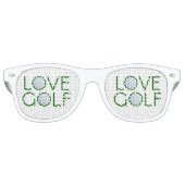 Golfer Love Golf White Retro Lunettes de soleil (Devant)