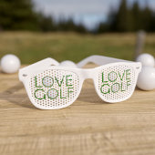 Golfer Love Golf Witte Retro Zonnebril