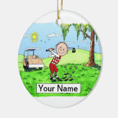 Golfer - Male Keramisch Ornament (Links)