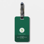 Golfer Man met Golfclub Cool Green Bagagelabel (Achterkant verticaal)