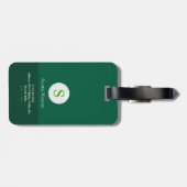 Golfer Man met Golfclub Cool Green Bagagelabel (Achterkant horizontaal)
