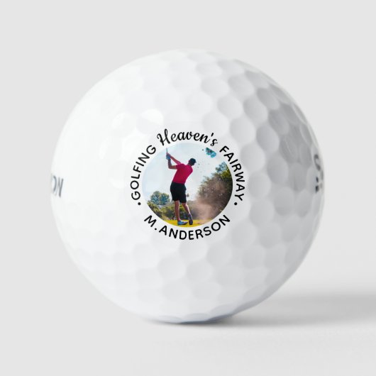Golfer Memorial Heaven Remembrance Keepomwille Fot Golfballen (Voorkant)