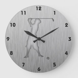  Golfer; metaal-vormig Grote Klok