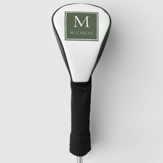 Golfer Monogram Golfheadcover (Voorkant)