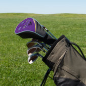 Golfer Monogram (naam & initialen) paars Golfheadcover (Insitu)