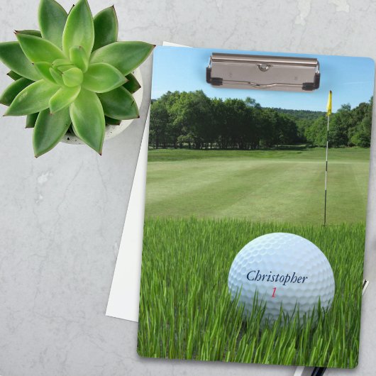 Golfer Name Golfing Dad Golf Clipboard Klembord
