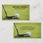 Golfer op golfbaan putting visitekaartje (Voorkant / Achterkant)