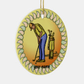 Golfer Opa  Keramisch Ornament (Rechts)