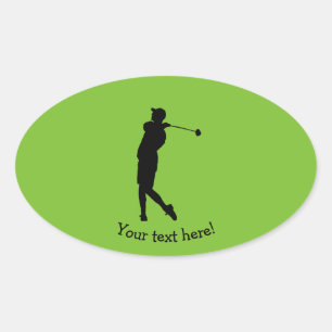 Golfer Ovale Sticker
