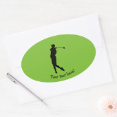 Golfer Ovale Sticker (Envelop)