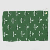 Golfer Papa Gift Emerald Green Golfhanddoek (Horizontaal)