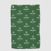 Golfer Papa Gift Emerald Green Golfhanddoek (Voorkant)