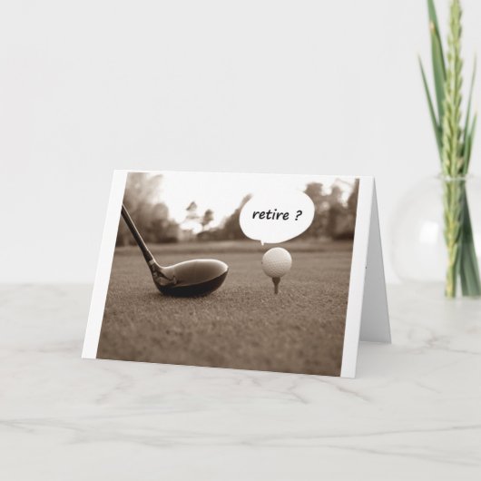 GOLFER ***PENSIOEN GEFELICITEERD*** KAART (Voorkant)