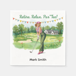 Golfer pensionering par t-shirt partij golfen op k servet