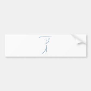Golfer-pictogram Bumpersticker