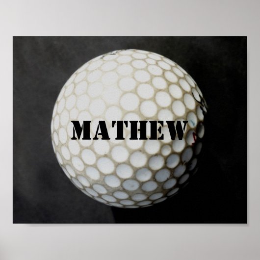 golfer poster personaliseert golfbal (Voorkant)