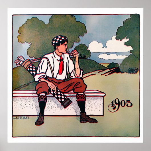  Golfer Print 1905 (Voorkant)