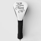 Golfer Proposal Gift - “Will You Marry Me?” Golfheadcover (Voorkant)