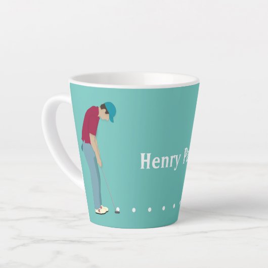 Golfer Putting Coffee Mug (Angle gauche)