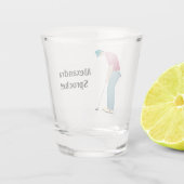 Golfer Putting Shot Glas (Achterkant)