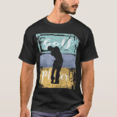 Golfer Retro Style Golf T-shirt (Voorkant)