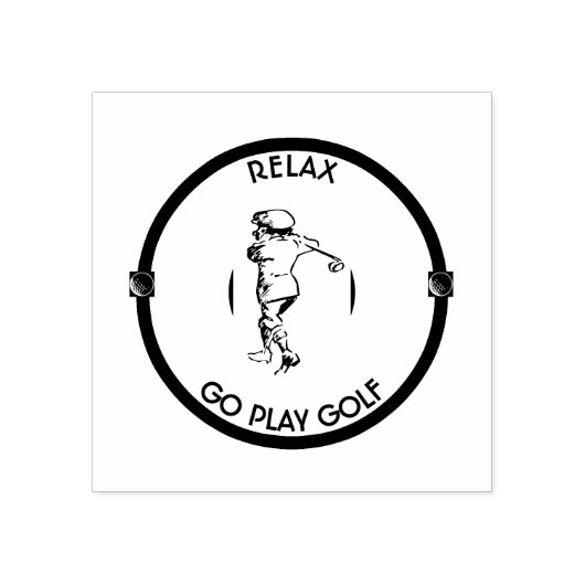 Golfer Rubberstempel (Afrduk)