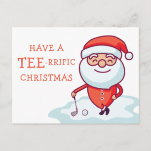 Golfer Santa Claus Briefkaart