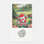 Golfer Santa Cluas Dabbing Golf Christmas Party Servet (Voorkant)