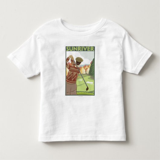 Golfer Scene - Sun River, Oregon Kinder Shirts (Voorkant)