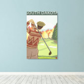 Golfer SceneSouth Dakota Canvas Afdruk (Insitu (Houten vloer))