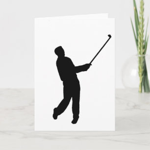 Golfer silhouet kaart