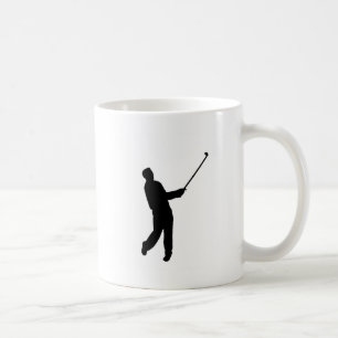 Golfer silhouet koffiemok