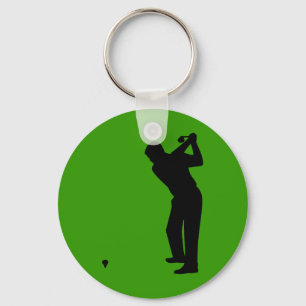 golfer silhouet sleutelhanger
