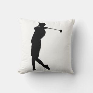 Golfer Silhouette Kussen