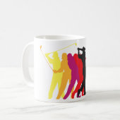 Golfer Silhouetten Koffiemok (Voorkant links)
