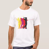Golfer Silhouetten T-shirt (Voorkant)