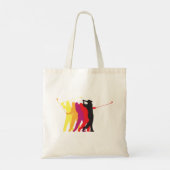 Golfer Silhouetten Tote Bag (Achterkant)