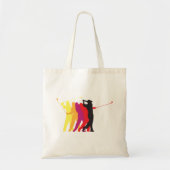 Golfer Silhouetten Tote Bag (Voorkant)