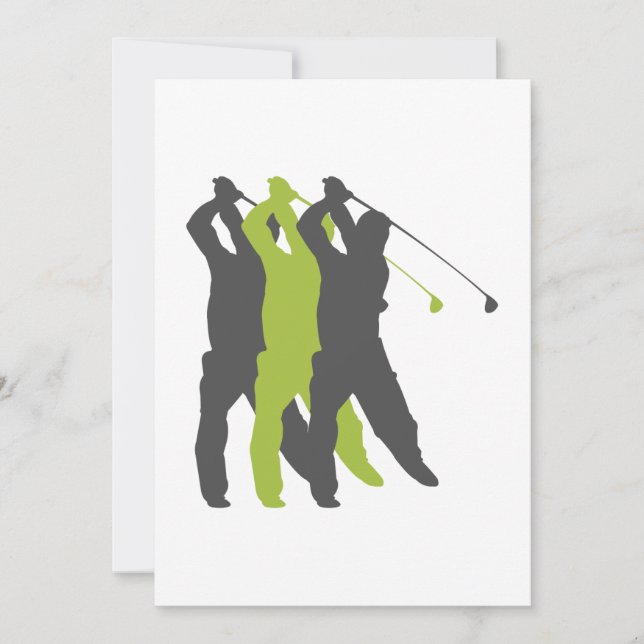 golfer silhouettes golfontwerp (Voorkant)
