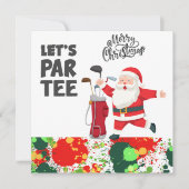 Golfer Sinterklaas met Golftas Let par T-shirt (Voorkant)