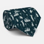 Golfer speelt golf stropdas (Opgerold)