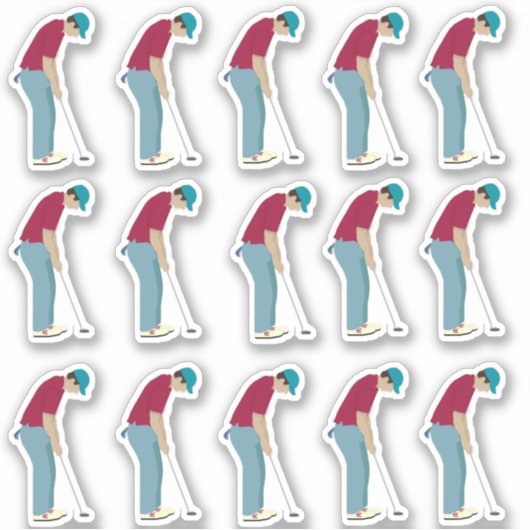 Golfer Sticker (Voorkant)